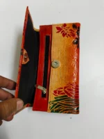 Leather Wallet – Elephant Embossed Artistic Design - Image 3