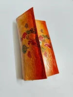 Handcrafted Leather Wallet – Traditional Folk Art Embossed Design - Image 6