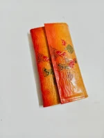 Handcrafted Leather Wallet – Traditional Folk Art Embossed Design - Image 5