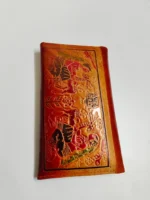 Leather Wallet – Traditional Folk Art Embossed Design - Image 3