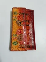 Handcrafted Leather Wallet – Elephant Embossed Folk Art Design - Image 5