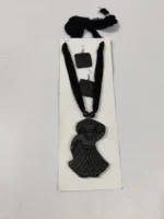 Terracotta Handicraft Necklace for women Set (black colour)