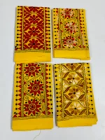 Kantha Stitch blouse Material Wholesale yellow colour