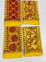 Kantha Stitch blouse Material Wholesale yellow colour - Image 4