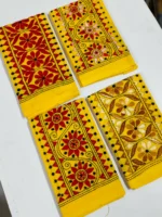 Kantha Stitch blouse Material Wholesale yellow colour - Image 3