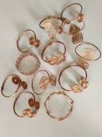 Handmade Copper Hand Bracelet For Girls (12pc)