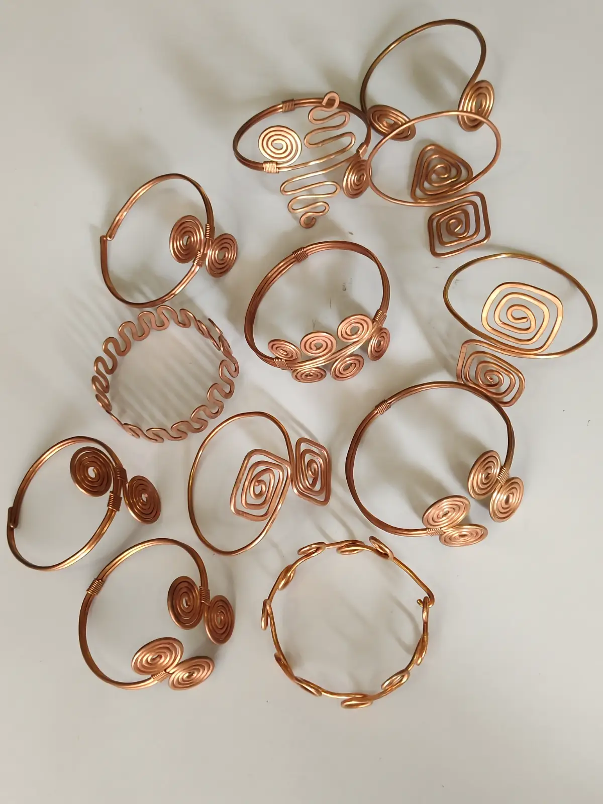1000798292.webp Handmade Copper Hand Bracelet For Girls (12pc) - Image 1
