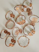 Handmade Copper Hand Bracelet For Girls (12pc) - Image 2