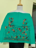 Green Kantha Stitch Blouse One Piece