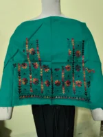 Sea Green Kantha stitch Blouse Piece - Image 2