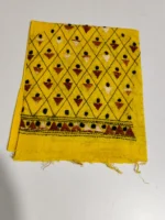 Kantha stitch Cotton Blouse piece (yellow colour)