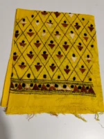 Kantha stitch Cotton Blouse piece (yellow colour) - Image 4