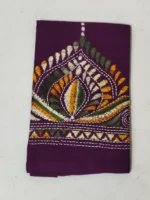 Cotton Kantha Stitch Blouse Pieces Purple Colour - Image 4