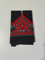 Black Kantha Work Blouse Piece - Image 4