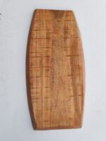 Handcrafted Wooden Serving Tray with Folk Fish Art Design - Image 5