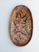 Handcraft Wooden Serving Tray with Minimalist Fish Line Art Design - Image 4