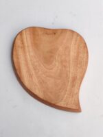 Handcrafted Wooden Heart Shape Tray with Tribal Folk Art Design - Image 6