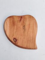 Handcrafted Wooden Heart Shape Tray with Colorful Folk Fish Art - Image 4