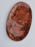 Handcrafted Wooden Serving Tray with Traditional Warli Folk Art Design - Image 6