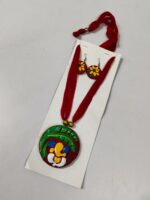 Terracotta Ganesha Jewellery Set – Colorful Pendant with Matching Earrings - Image 4