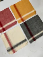 Handwoven Cotton Handkerchief Set – Traditional Striped Design - Image 3