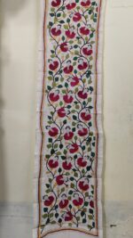 Premium Soft D Tussar Silk Stole – Elegant Multicolor Kantha Stitch Work - Image 2