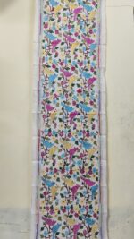 D Tussar Silk Kantha Stole with Colorful Bird & Floral Embroidery