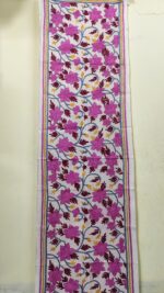 D Tussar Silk Kantha Stitch Stole – Designs of Vines, Leaves, and Flowers - Image 4