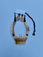 Wooden Necklace Set with Butterfly Design – Elegant Eco-Friendly Jewelry - Image 4