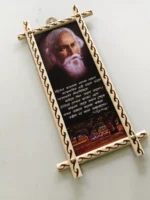 Handcrafted Wooden Wall Frame – Rabindranath Tagore Portrait & Bengali Poem - Image 3