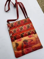Handcrafted Pure Leather Shoulder Bag – Classical Indian Motif