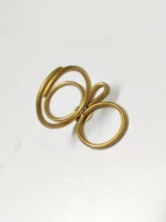 Adjustable Brass Finger Ring – Bow Ribbon Design - Image 4