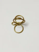 Adjustable Brass Finger Ring – Bow Ribbon Design - Image 3