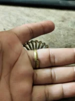 Brass Finger Ring – Adjustable Sunburst Floral Design - Image 4