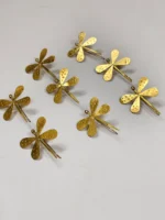 Handmade Brass Earrings Butterfly design (Quantity 4) - Image 2