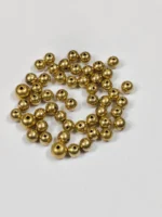 Large Hole 4mm Hollow Brass Beads – 8mm Round (Jewelry Components) - Image 3