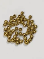 Large Hole 4mm Hollow Brass Beads – 8mm Round (Jewelry Components) - Image 2