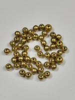 Large Hole 4mm Hollow Brass Beads – 8mm Round (Jewelry Components) - Image 4