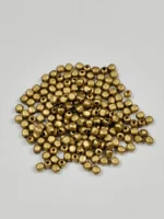 Golden Finish Cube Hollow Brass Beads –  Jewelry Making Beads - Image 4