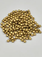 Golden Finish Cube Hollow Brass Beads –  Jewelry Making Beads