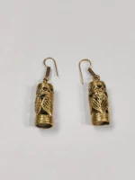Handcrafted Dokra Brass Filigree Earrings – Traditional Tribal Ethnic Jewelry - Image 3