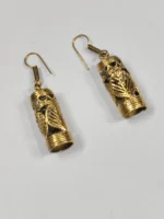Handcrafted Dokra Brass Filigree Earrings – Traditional Tribal Ethnic Jewelry - Image 2