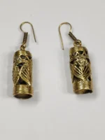 Handcrafted Dokra Brass Filigree Earrings – Traditional Tribal Ethnic Jewelry - Image 4