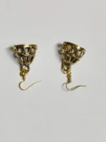 Handcrafted Dokra Brass Cone Lattice Earrings – Traditional Tribal Ethnic Jewelry