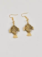 Handcrafted Dokra Brass Fish Motif Earrings – Traditional Tribal Ethnic Jewelry - Image 4