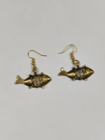 Handcrafted Dokra Brass Fish Motif Earrings – Traditional Tribal Ethnic Jewelry - Image 5