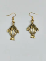 Handcrafted Dokra Brass Fish Motif Earrings – Traditional Tribal Ethnic Jewelry - Image 4