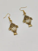 Handcrafted Dokra Brass Fish Motif Earrings – Traditional Tribal Ethnic Jewelry - Image 2