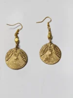 Handcrafted Dokra Brass Circular Earrings – Elegant Tribal Ethnic Jewelry for Women