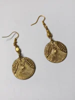 Handcrafted Dokra Brass Circular Earrings – Elegant Tribal Ethnic Jewelry for Women - Image 2